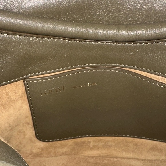 NEW Loewe PASEO CONVERTIBLE LEATHER SHOULDER BAG IN 3969 DARK KHAKI G - Picture 5 of 7